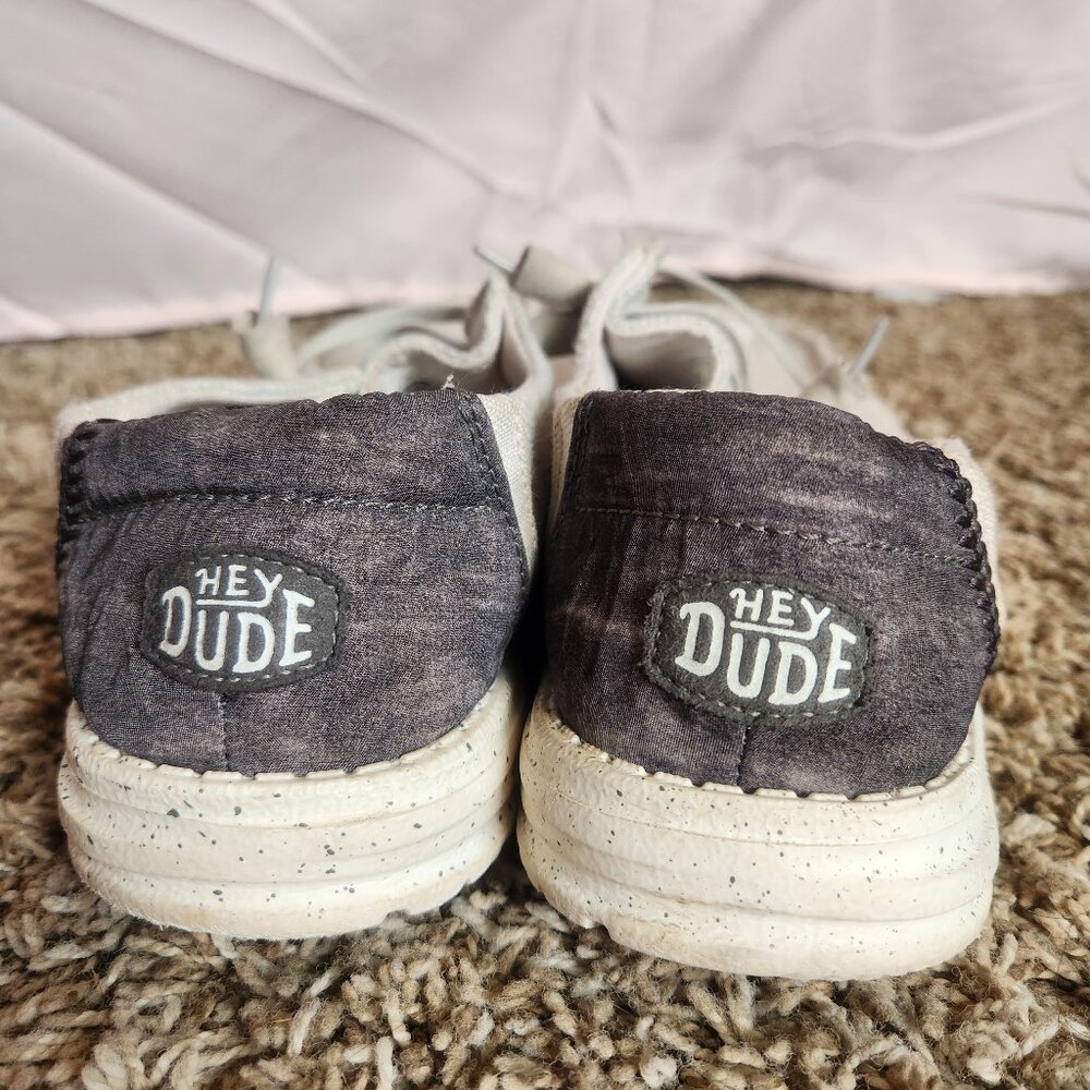 Hey Dude shoes, Wendy Woven, light grey, size 9